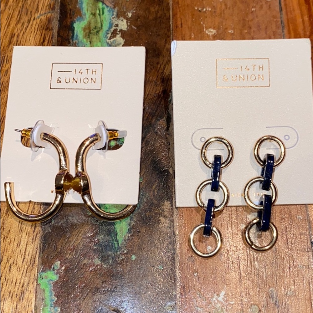 14th & Union 2 set earring bundle- NWT
